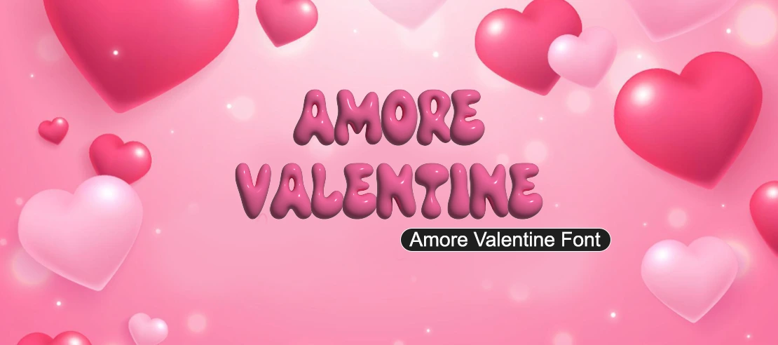 Amore Valentine Font | Free Font Download | Download Thousands of Fonts for Free Sample Image
