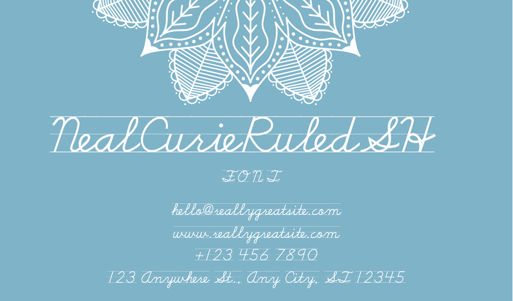 NealCurieRuledSH Font | Free Font Download | Download Thousands of Fonts for Free Sample Image