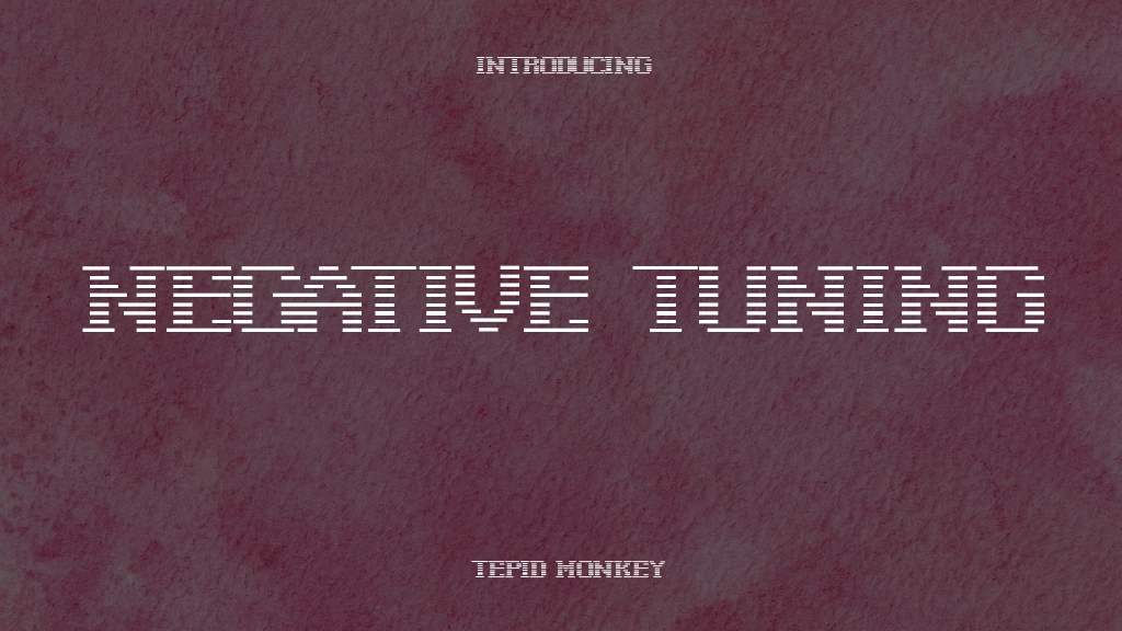 Negative Tuning 字体 | 免费字体下载 | 免费下载数千种字体 Sample Image