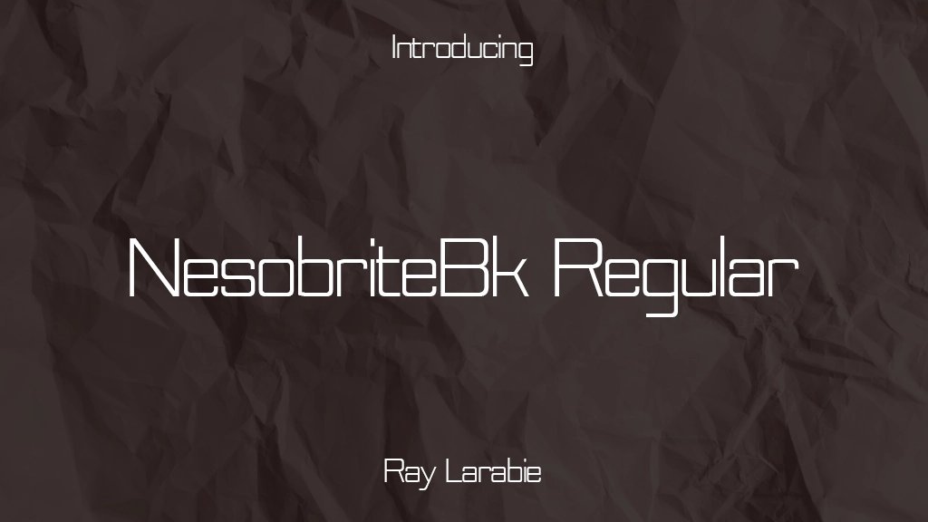 NesobriteBk Regular Font | Free Font Download | Download Thousands of Fonts for Free Sample Image