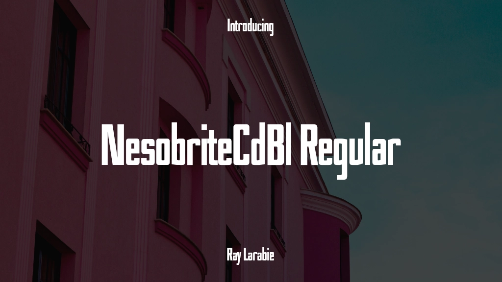 NesobriteCdBl Regular Font | Free Font Download | Download Thousands of Fonts for Free Sample Image