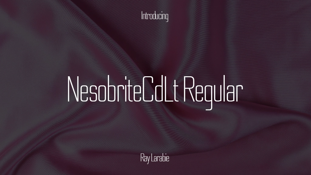 NesobriteCdLt Regular Font | Free Font Download | Download Thousands of Fonts for Free Sample Image