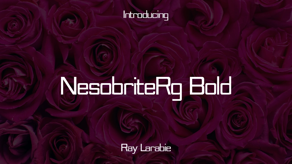 NesobriteRg Bold Font | Free Font Download | Download Thousands of Fonts for Free Sample Image