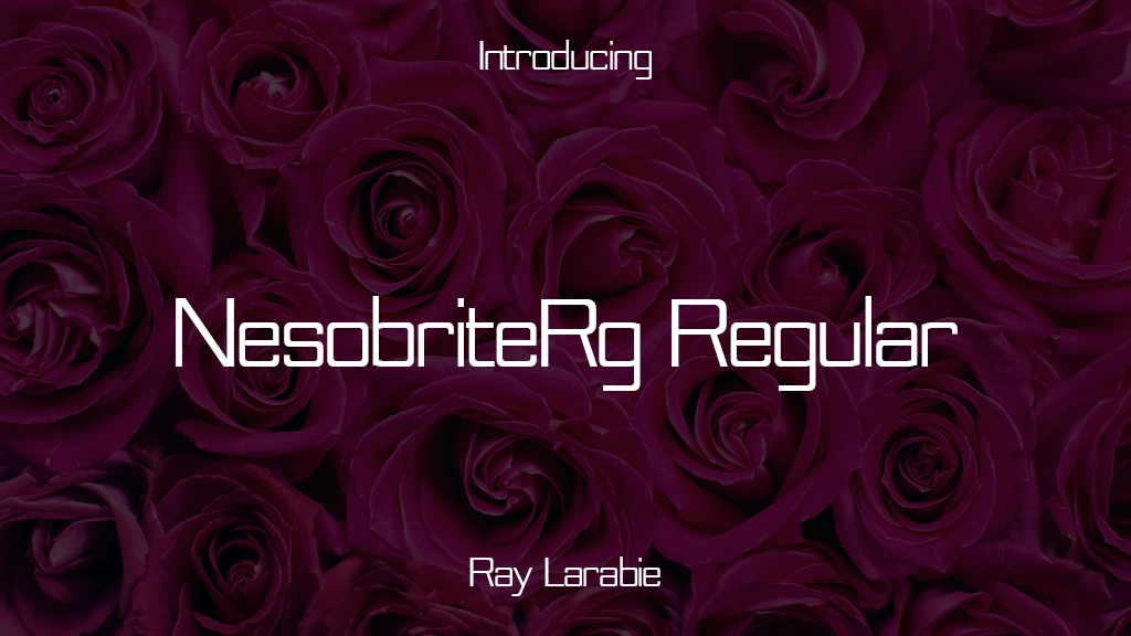 NesobriteRg Regular Font | Free Font Download | Download Thousands of Fonts for Free Sample Image