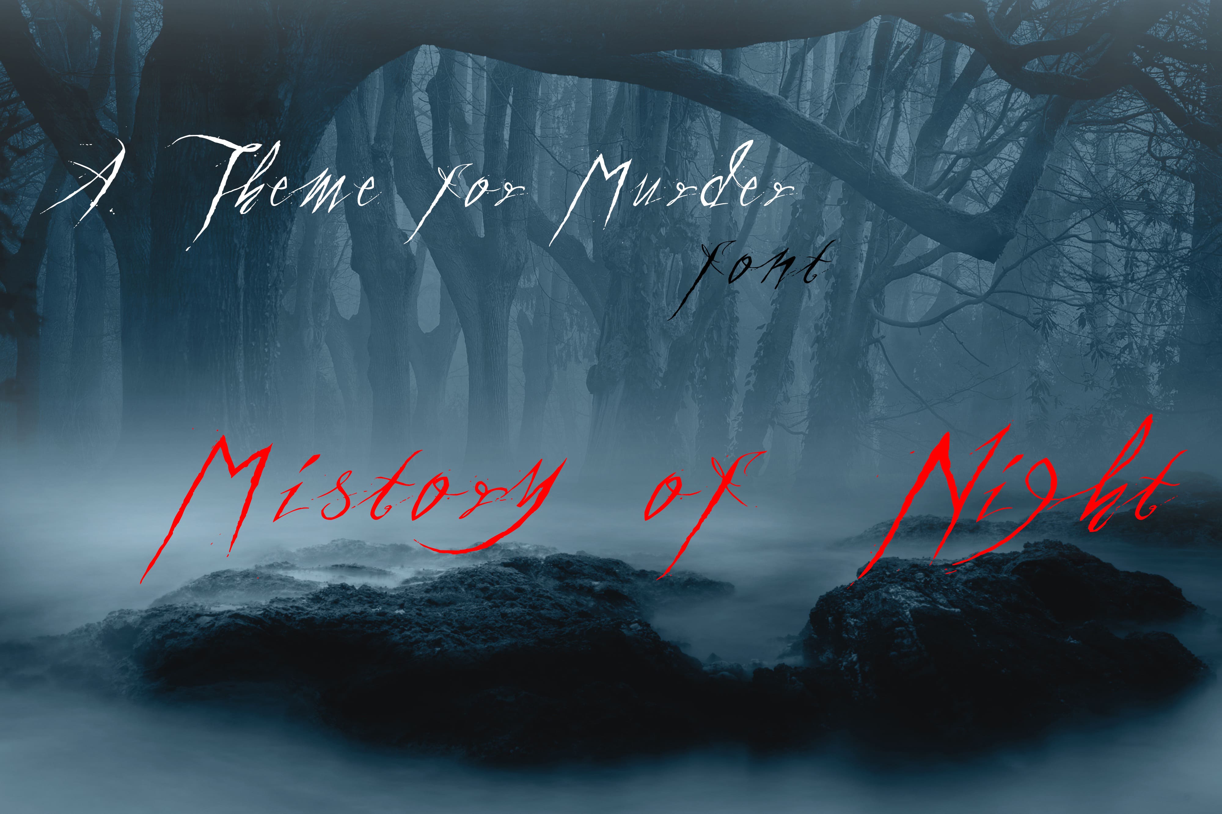 A Theme for murder Font | Free Font Download | Download Thousands of Fonts for Free Sample Image