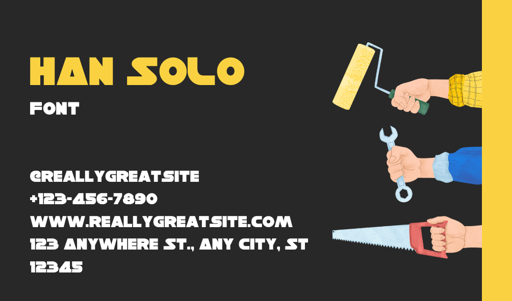 Han Solo Font | Free Font Download | Download Thousands of Fonts for Free Sample Image