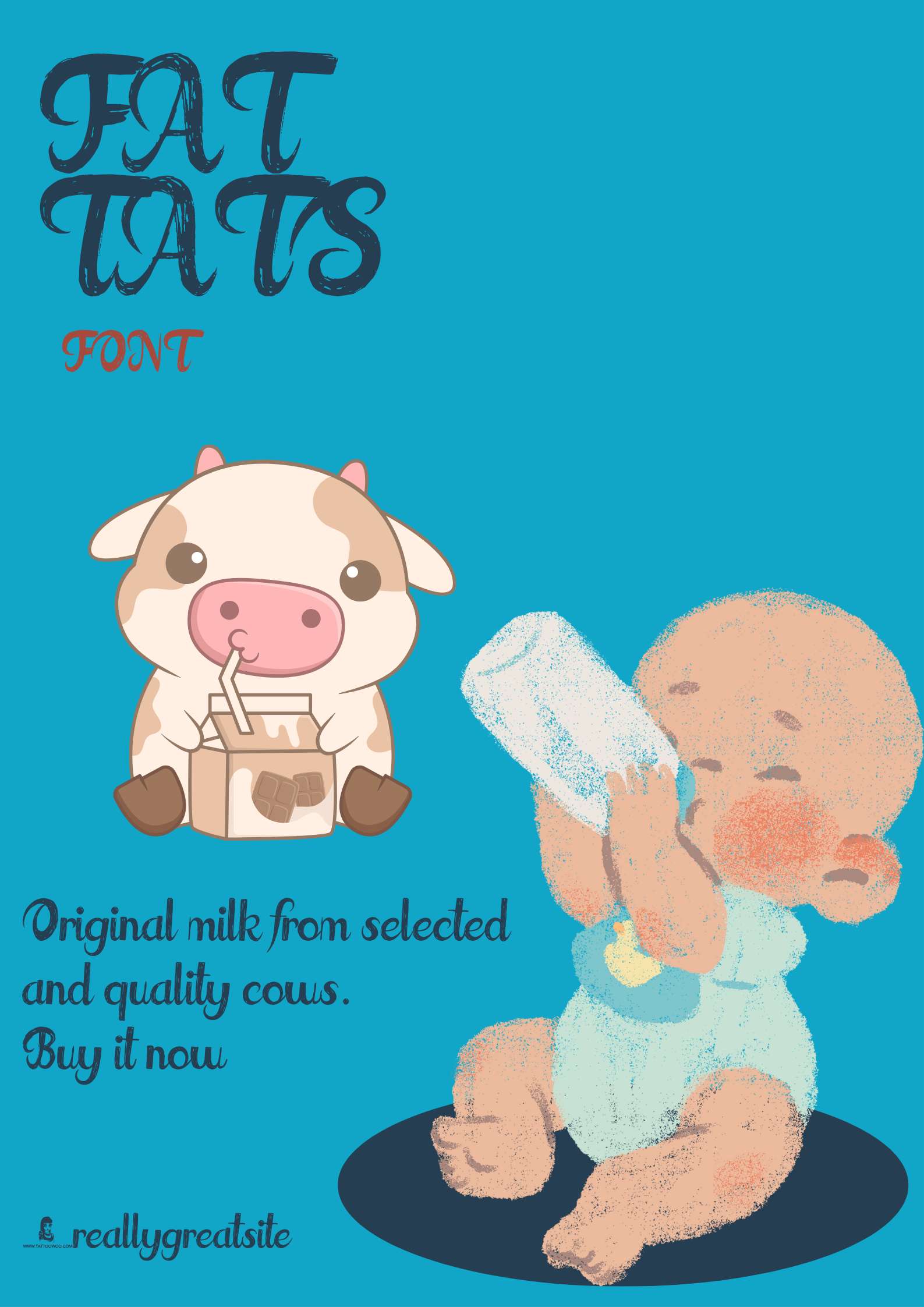 Fat Tats Font | Free Font Download | Download Thousands of Fonts for Free Sample Image