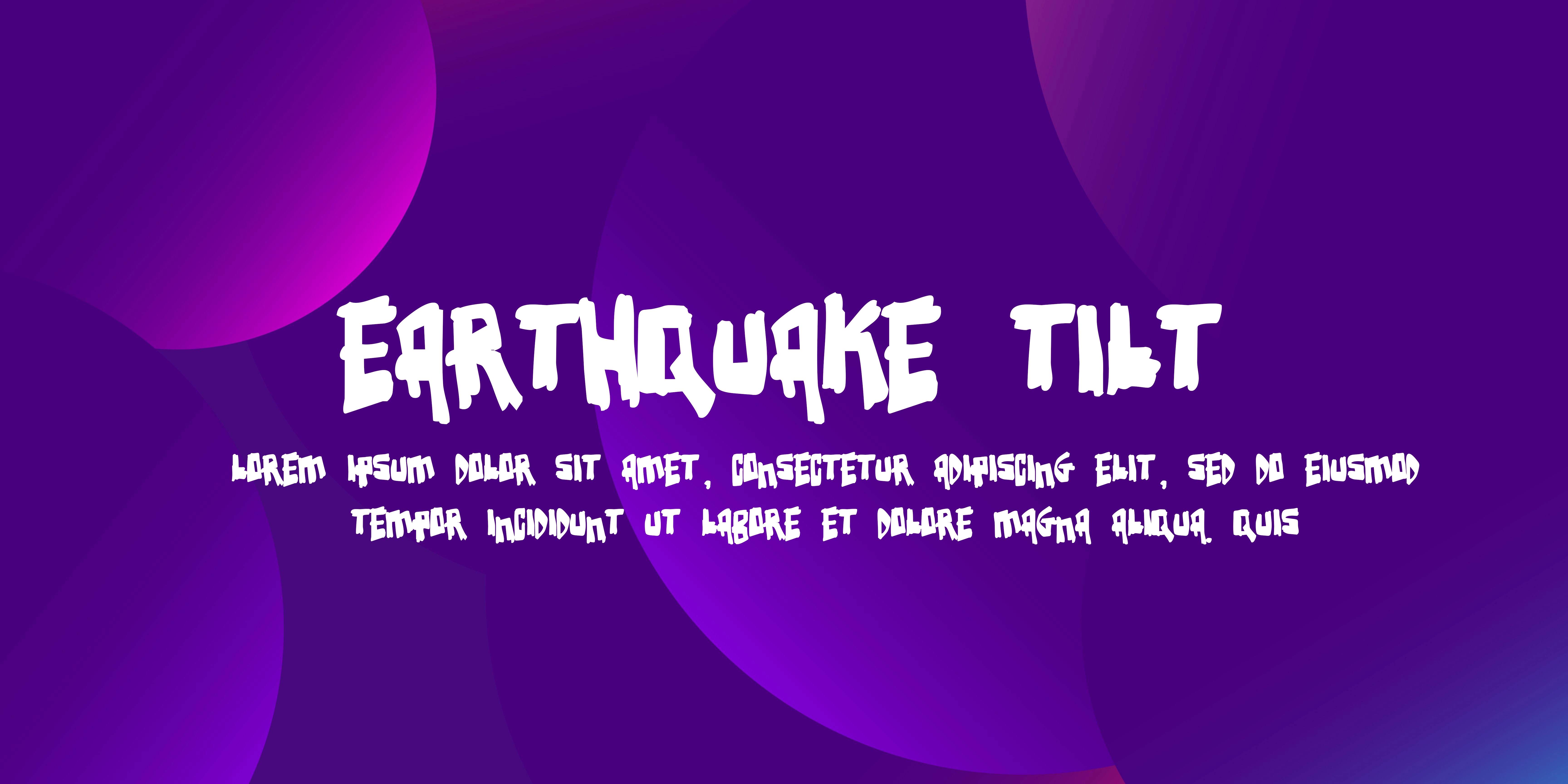 Earthquake Tilt Font | Free Font Download | Download Thousands of Fonts for Free Sample Image