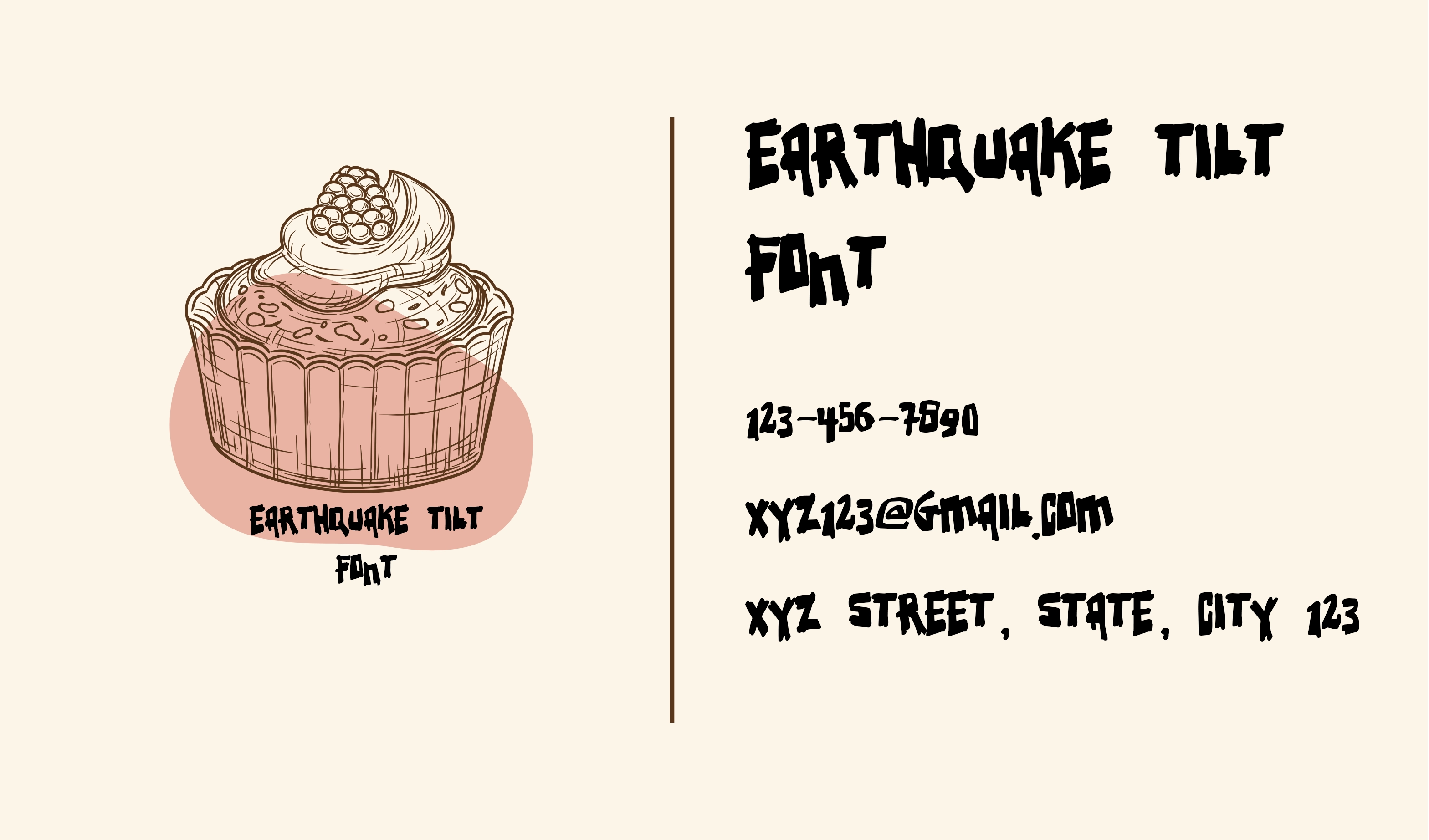 Earthquake Tilt Font | Free Font Download | Download Thousands of Fonts for Free Sample Image