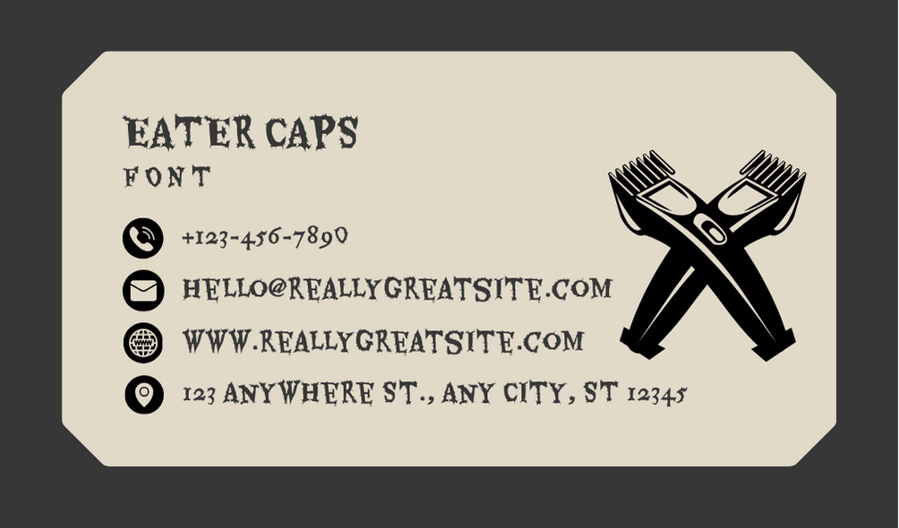 Eater Caps Regular Font | Free Font Download | Download Thousands of Fonts for Free Sample Image