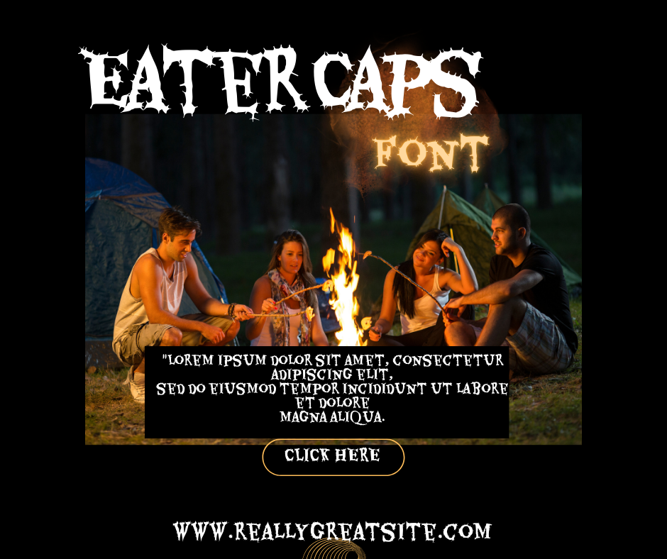 Eater Caps Regular Font | Free Font Download | Download Thousands of Fonts for Free Sample Image