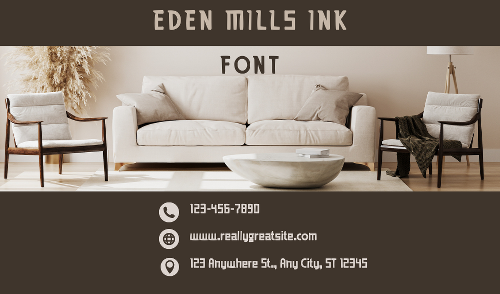 Eden Mills Ink Font | Free Font Download | Download Thousands of Fonts for Free Sample Image