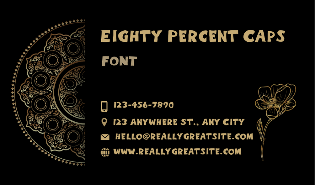 Eighty Percent Caps Font | Free Font Download | Download Thousands of Fonts for Free Sample Image