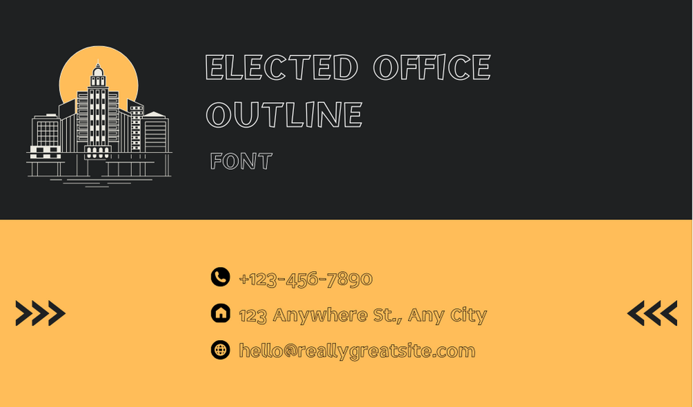 Elected Office Outline Font | Free Font Download | Download Thousands of Fonts for Free Sample Image
