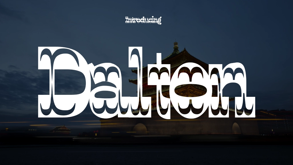 Dalton Font | Free Font Download | Download Thousands of Fonts for Free Sample Image