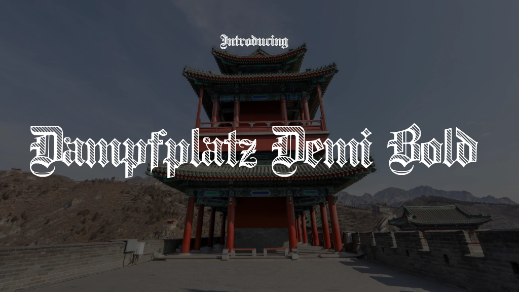 Dampfplatz Demi Bold Font | Free Font Download | Download Thousands of Fonts for Free Sample Image