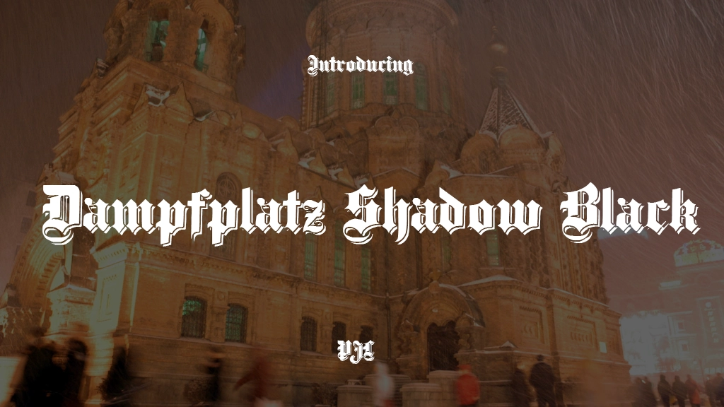 Dampfplatz Shadow Black Font | Free Font Download | Download Thousands of Fonts for Free Sample Image