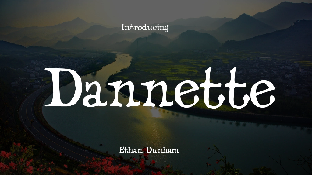 Dannette Font | Free Font Download | Download Thousands of Fonts for Free Sample Image