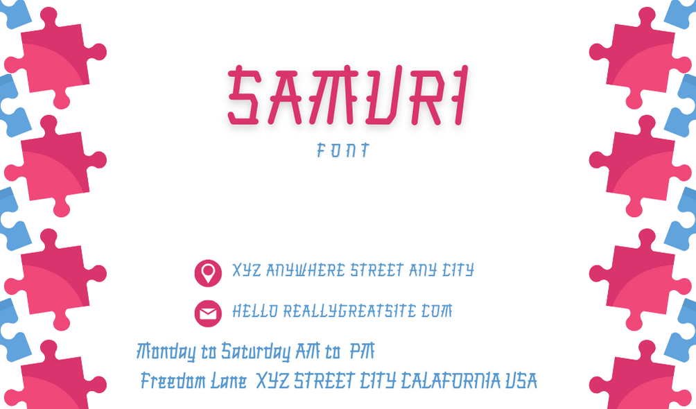 SAMURI Font Font | Free Font Download | Download Thousands of Fonts for Free Sample Image