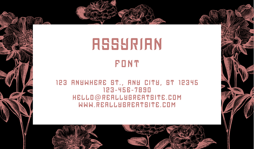 Assyrian Font | Free Font Download | Download Thousands of Fonts for Free Sample Image