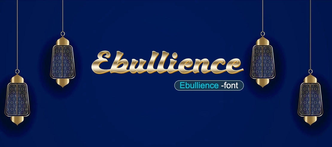 Ebullience Police | Téléchargement gratuit de polices | Téléchargez des milliers de polices gratuitement Sample Image