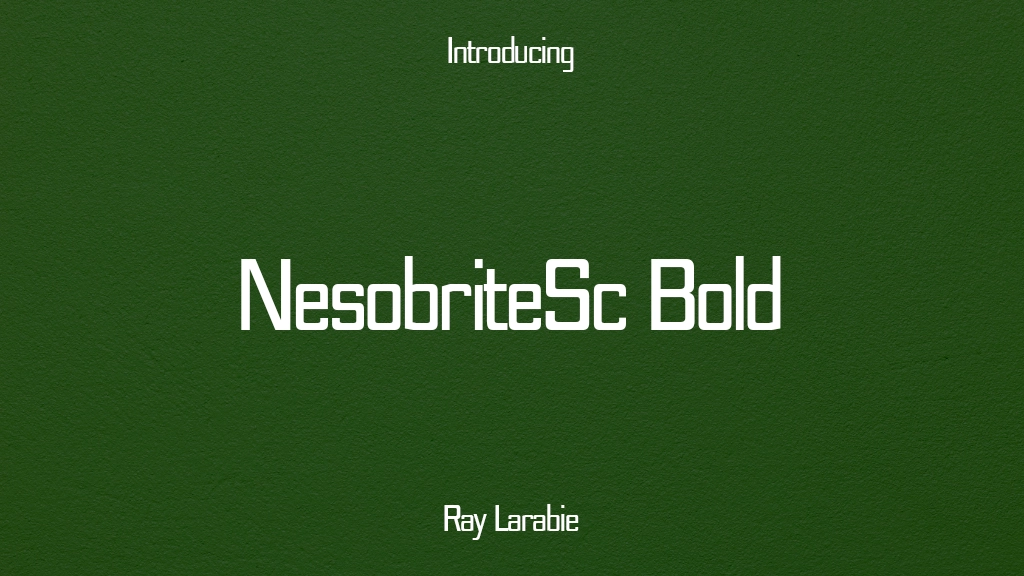 NesobriteSc Bold Font | Free Font Download | Download Thousands of Fonts for Free Sample Image