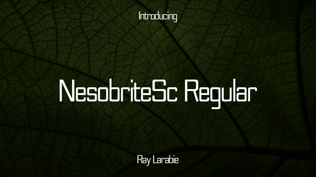 NesobriteSc Regular Font | Free Font Download | Download Thousands of Fonts for Free Sample Image