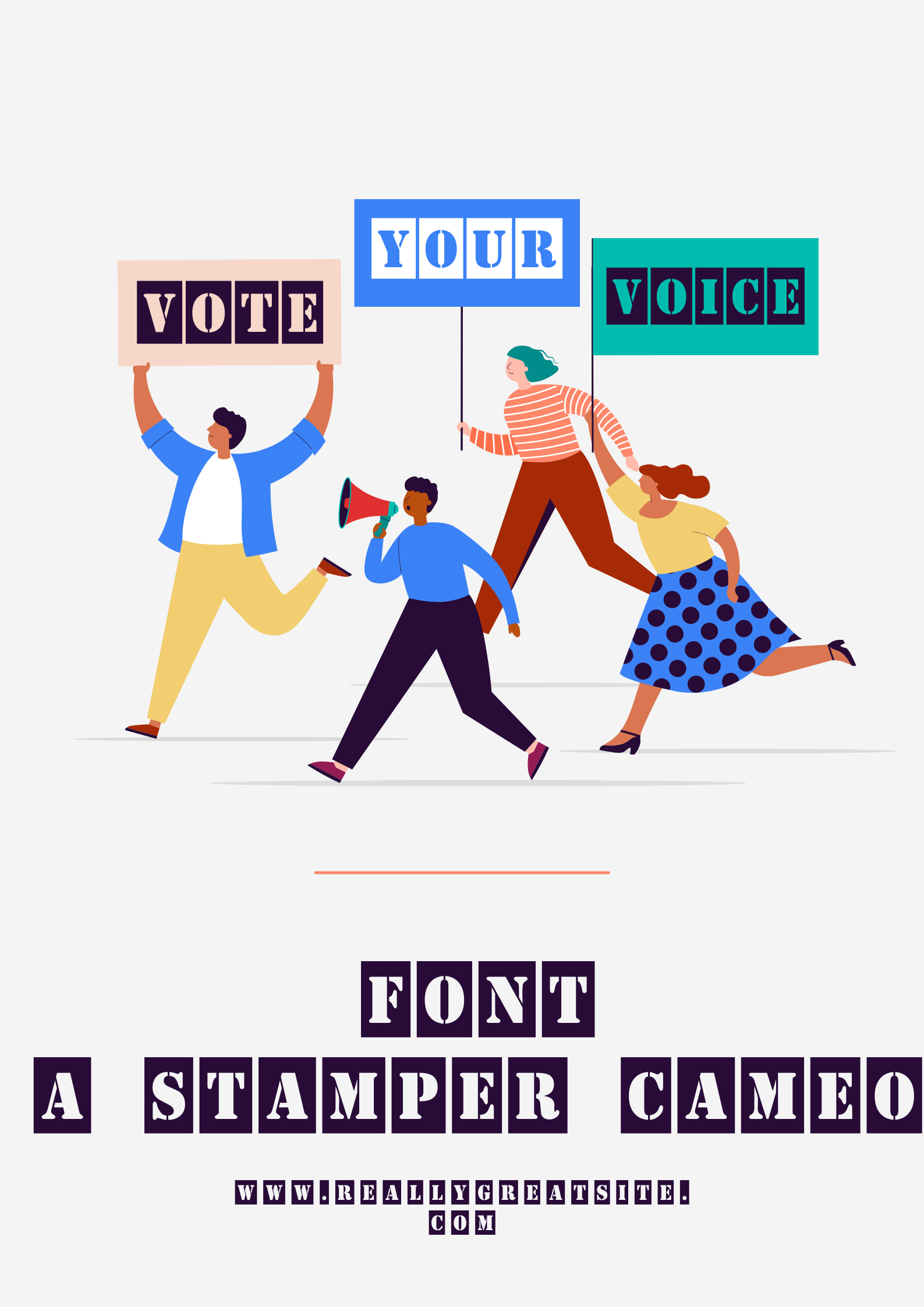 A Stamper Cameo Font | Free Font Download | Download Thousands of Fonts for Free Sample Image