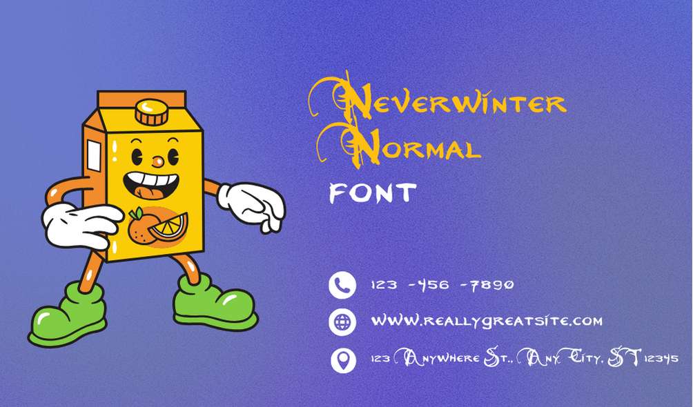 Neverwinter Normal Font | Free Font Download | Download Thousands of Fonts for Free Sample Image