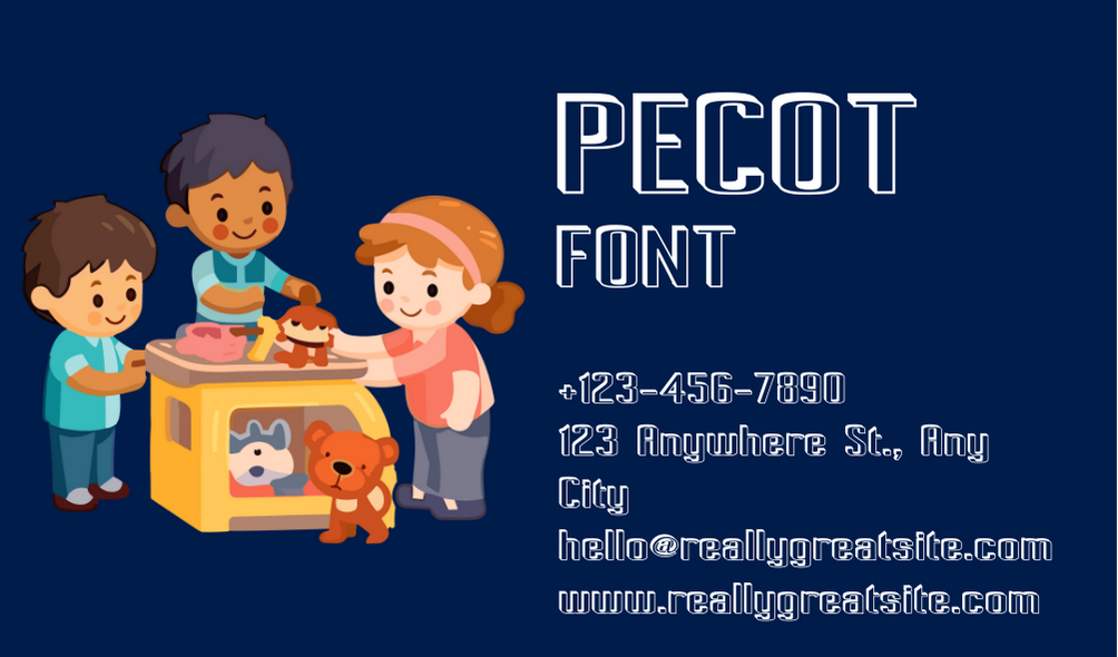Pecot Font | Free Font Download | Download Thousands of Fonts for Free Sample Image