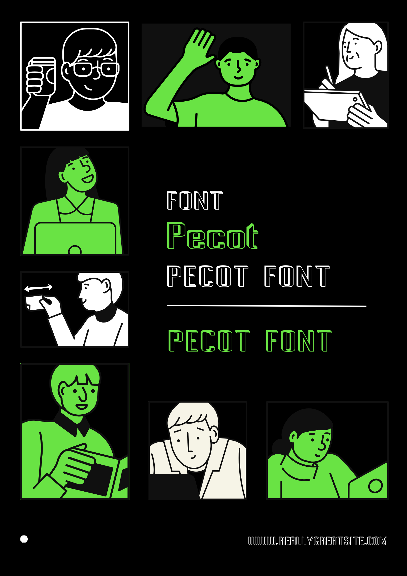 Pecot Font | Free Font Download | Download Thousands of Fonts for Free Sample Image