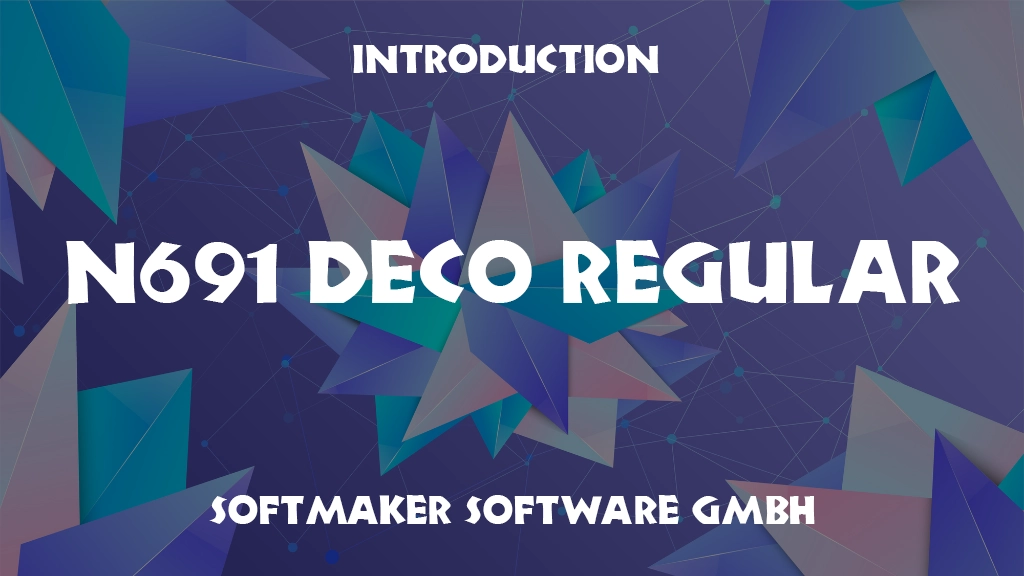N691 Deco Regular Font | Free Font Download | Download Thousands of Fonts for Free Sample Image