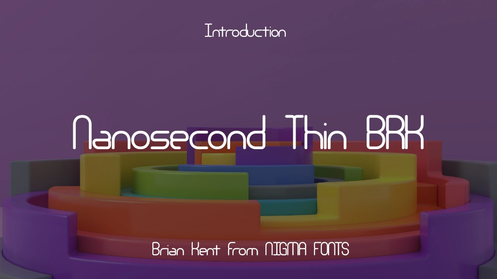Nanosecond Thin BRK Fuente | Descarga gratuita de fuentes | Descarga miles de fuentes gratis Sample Image