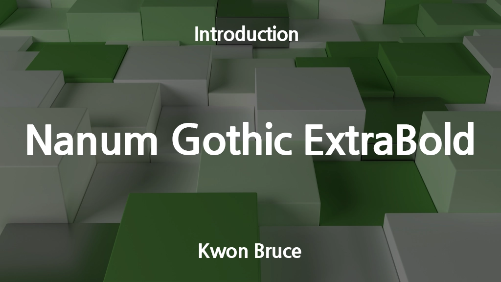 Nanum Gothic ExtraBold Font | Free Font Download | Download Thousands of Fonts for Free Sample Image