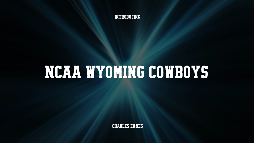NCAA Wyoming Cowboys Font | Free Font Download | Download Thousands of Fonts for Free Sample Image