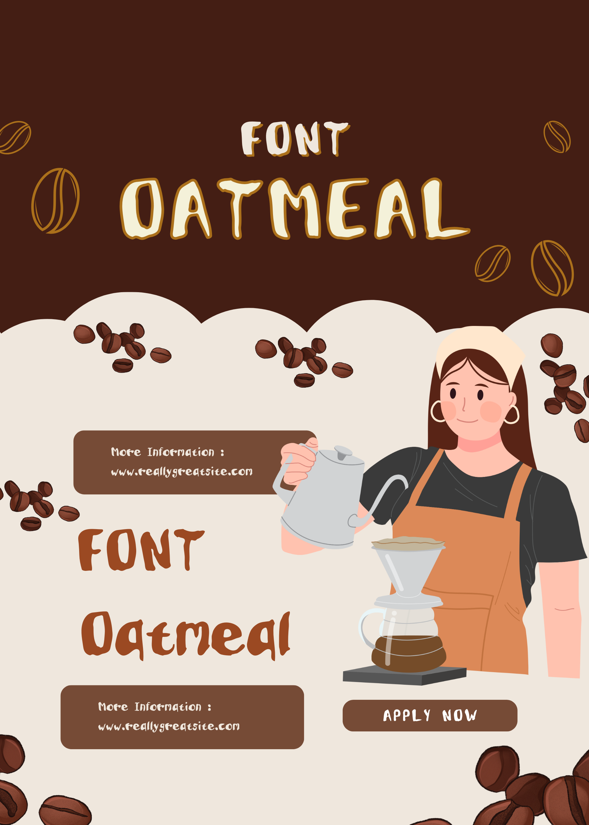 Oatmeal Font | Free Font Download | Download Thousands of Fonts for Free Sample Image
