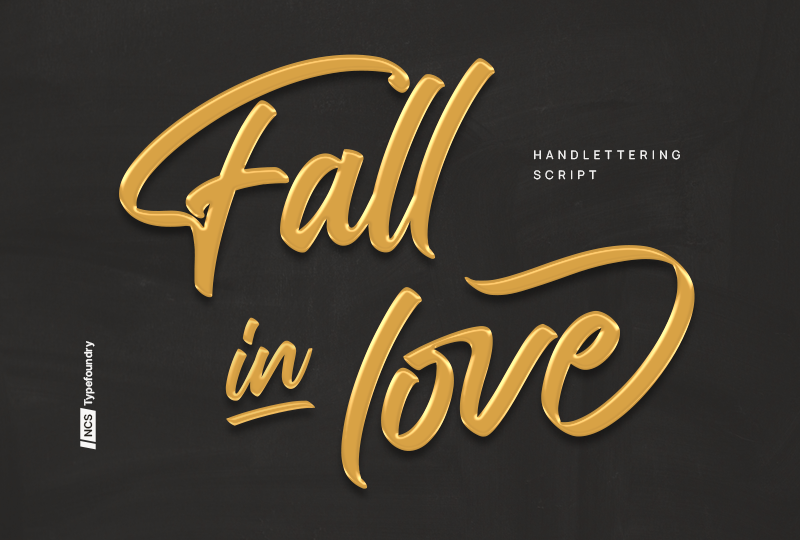 Fall in love Schriftart | Kostenloser Schriftart-Download | Tausende Schriftarten kostenlos herunterladen Sample Image